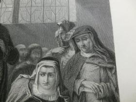 【百元包邮】《克罗伊埃的伊莎贝尔伯爵小姐》（THE COUNTESS ISABELLE OF CROYE） 1866年 钢版画  源自艺术日志 （货号AJ0654）