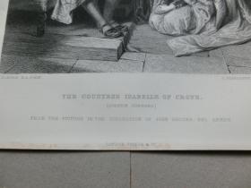 【百元包邮】《克罗伊埃的伊莎贝尔伯爵小姐》（THE COUNTESS ISABELLE OF CROYE） 1866年 钢版画  源自艺术日志 （货号AJ0654）