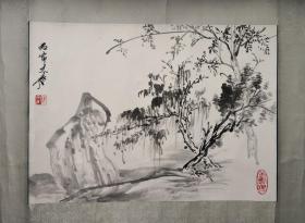 著名画家付文彦精品山水镜片