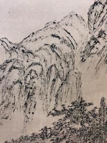 书画9924，四川画家【袁建军】钢笔画，传统山水画，厚纸精托