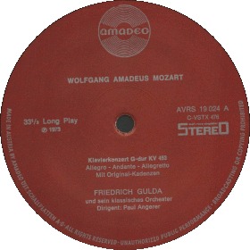 莫扎特第17钢琴协奏曲K453，贝多芬第2钢琴协奏曲
维也纳学派钢琴大师弗里德里希·古尔达唯一一次莫扎特第17钢琴协奏曲录音