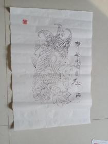 杨柳青年画：莲年有余