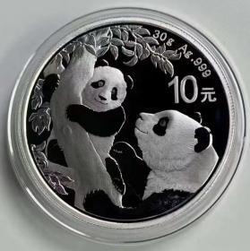 2021年30克10元熊猫银币1枚