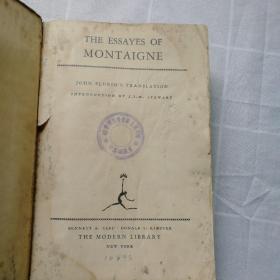 THE ESSAYES OF MONTAIGNE（蒙田随笔）馆藏书