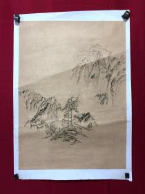 书画9950，四川画家【袁建军】钢笔画，传统山水画，厚纸精托