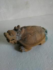 印度彩玉龙头龟印度七彩玛瑙鳌龟摆件