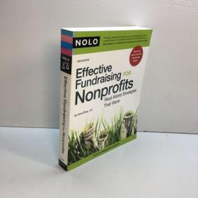 英文原版   ： Effective Fundraising for Nonprofits: Real-World Strategies That Work  (英语)    有效的非营利组织筹资