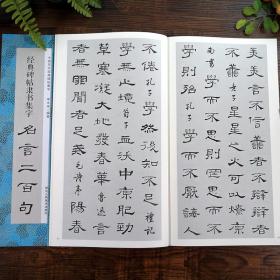 【正版】中国历代经典碑帖集字 颜真卿楷书集字名言二百句+王羲之行书集字二百句+经典碑帖隶书集字二百句+米芾行书集字二百句+智永千字文集字二百句
