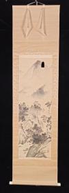 【日本回流】原裝舊裱 玉冷 國畫作品《山水》一幅（紙本立軸，畫心約3.1平尺，款識鈐?。呵俜澹〩XTX201872