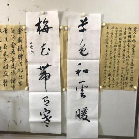 魏文学书法对联 四尺条幅