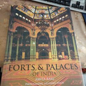FORTS & PALACES OF INDIA，原版英文书 画册12开精装