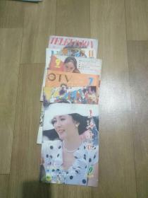 期刊杂志;上海电视、共11本、1984年第9（重9）期、1985年第4.7.9.11（重4.7.11）期、1986年第8期、1987年第5期、重期的另外出售