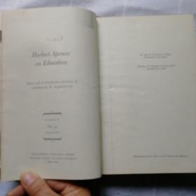 英文版 Herbert Spencer on Education（西南师范大学教育系翻印）
