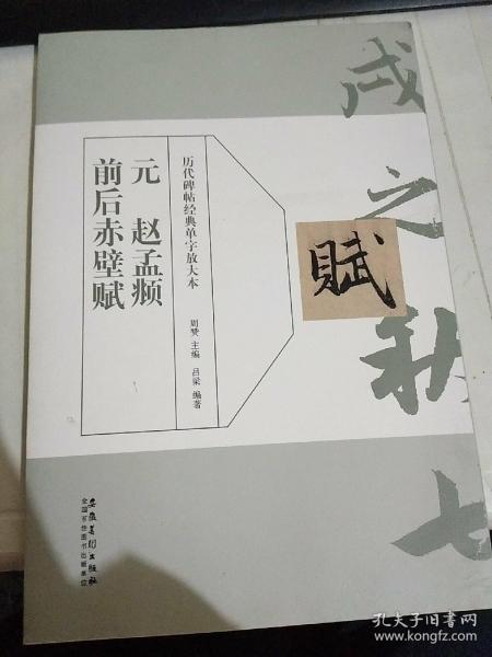 历代碑帖经典单字放大本 元 赵孟頫 前后赤壁赋 洛神赋