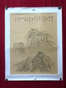 书画9965，四川画家【袁建军】钢笔画，传统山水画，厚纸精托