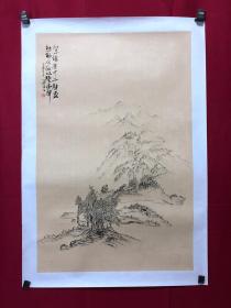 书画9991，四川画家【袁建军】钢笔画，传统山水画，厚纸精托