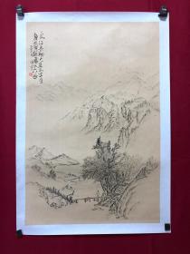 书画9987，四川画家【袁建军】钢笔画，传统山水画，厚纸精托