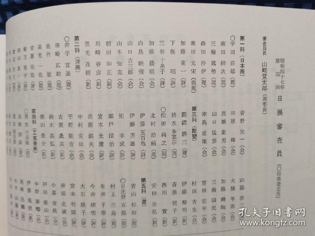 《 第4回  日展目录 》 1967年/ 日展社团 【 展出作品按科室（日本画、西洋画、雕塑…）名称— 属地—尺幅—】