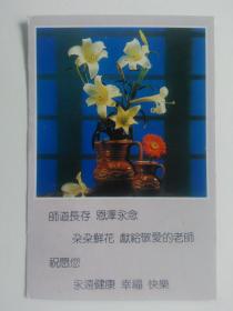 明信片 寄保山师专黎民表老师 新春慰问