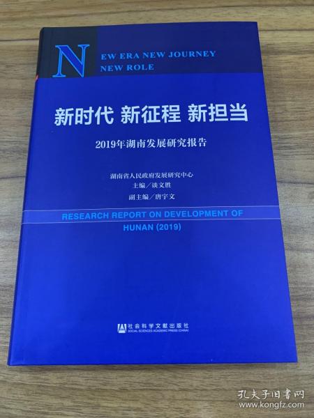 新时代新征程新担当——2019年湖南发展研究报告