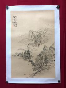 书画10002，四川画家【袁建军】钢笔画，传统山水画，厚纸精托