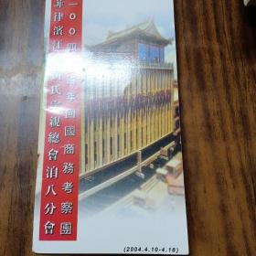 菲律滨江夏黄氏宗亲总会洎八分会2004年青年回国商务考察团 简介（内有团员照片、地址、电话、传真等