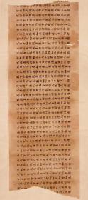 敦煌遗书 大英博物馆 S8834莫高窟 如来寿量品第十手稿。纸本大小24.08*54.36厘米。宣纸原色仿真。微喷