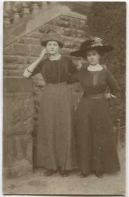 德国  1912年  实寄明信片/照片 戴帽穿着长裙的年轻妇女CARD-H317 DD