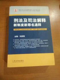 刑法及司法解释新制度新罪名通释