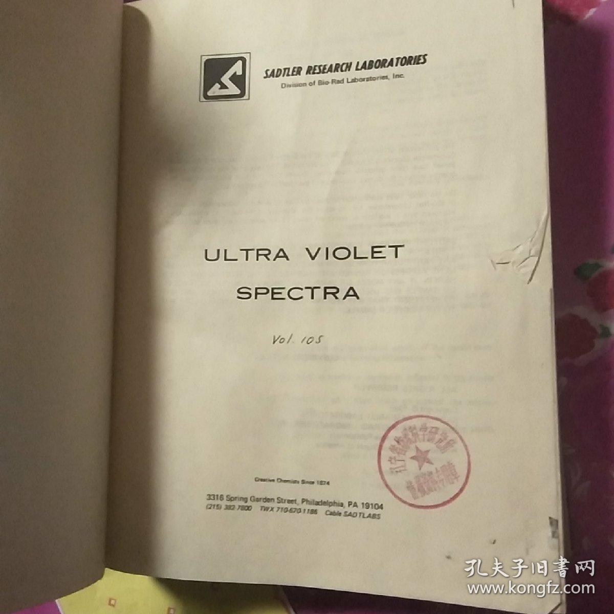 sadtler  standard  ultraviolet  spectra  1980----83v0l.l05  uv29243---29567