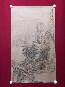 书画10047，四川画家【袁建军】钢笔画，传统山水画