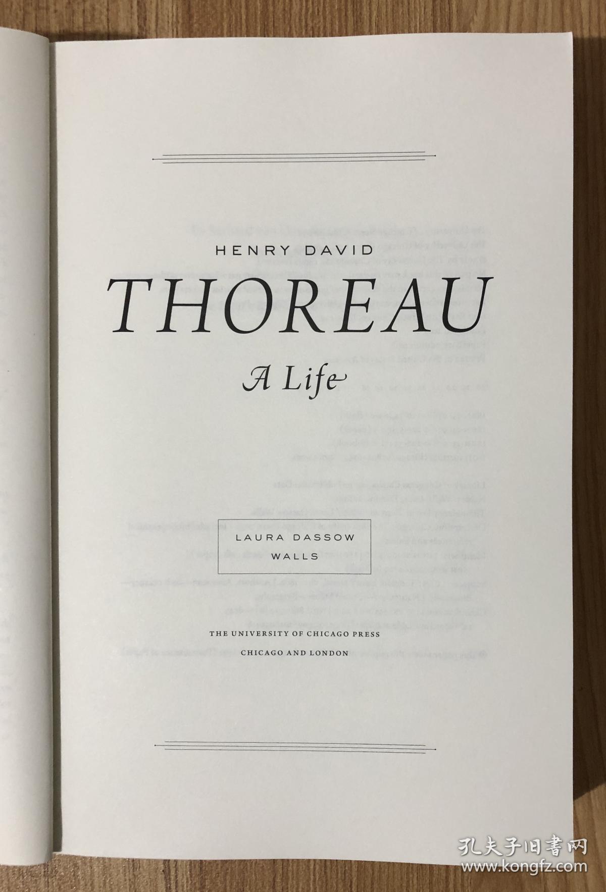 Henry David Thoreau: A Life 亨利·戴维·梭罗的一生 022659937X