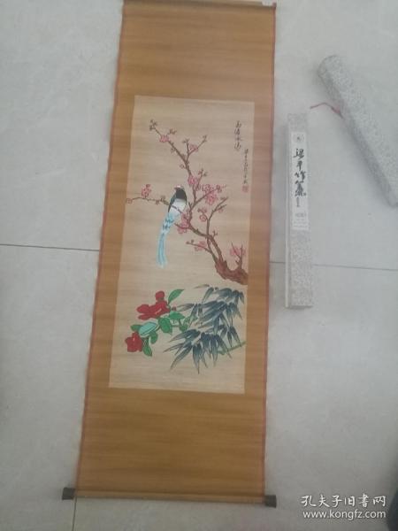 4

 

梁平金丝竹帘画-玉洁冰清（金丝；梁平县工艺珠帘厂）；原包装120*40cm