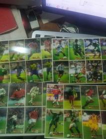 足球明星卡片（世界杯一百单八将） 4大张合售