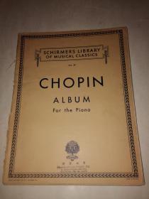 SCHIRMER'S LIBRARY OF MUSICAL CLASSICS vol.39 CHOPIN ALBUM FOR THE PIANO