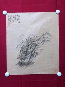 书画10055，四川画家【袁建军】钢笔画，传统山水画