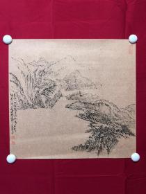 书画10060，四川画家【袁建军】钢笔画，传统山水画