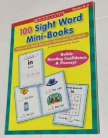 100 Sight Word Mini-Books Grades K-2 小学生高频词练习册  库存书