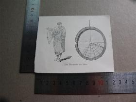 【百元包邮】1895年木刻版画《eine taschenuhr der alten》(一个老怀表） 尺寸见图（货号603032）