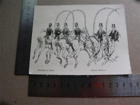 【百元包邮】1895年木刻版画《reiterfest in erfurt》(爱尔福特骑马节） 尺寸见图（货号603038）