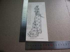 【百元包邮】1895年木刻版画《sarah bernhardt im kostüm der gismonda》(莎拉穿着吉斯蒙达的服装） 尺寸见图（货号603049）