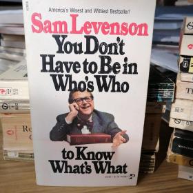 SAM LEVENSON You Dont Have to Be
