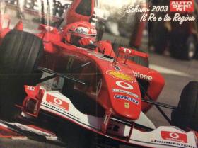F1海报 法拉利海报 2003Ferrari舒马赫Schumacher1号车 一级方程式赛车锦标赛原版海报 fomulaone schumi2003