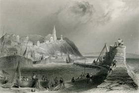 1842年钢版画《班夫附近的麦克达夫》27×21厘米