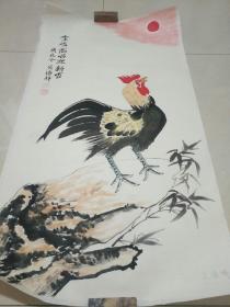 中国书画家协会会员，创作中心理事【吴溱祥】画作一幅，100＊54保真