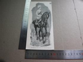 【百元包邮】1895年平版画《die kaiserin in der uniform des kürassier regiments》(穿着库尔德政权制服的女皇） 尺寸见图（货号603078）