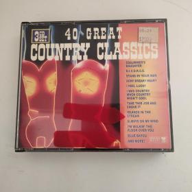 40 GREAT COUNTRY CLASSICS40部乡村经典(3CD）（请仔细阅图参考品相描述）