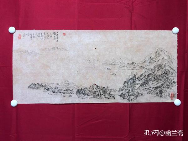 书画10086，四川画家【袁建军】钢笔画，传统山水画