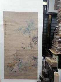 沙馥  旧画新裱（旧裱已烂）四尺整张挂轴——只包手绘，图物一致售后不退。