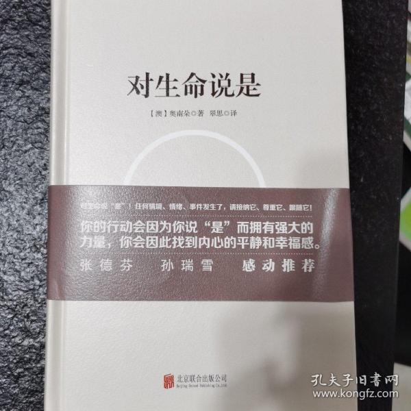 对生命说是：一切痛苦只因说“NO”，一切幸福只因说“YES”！台湾诚品、金石堂销量NO.1!张德芬、孙瑞雪花重金请教的修行导师！